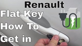 How to get in and start renault zoe when key battery is flat 🔑🔋