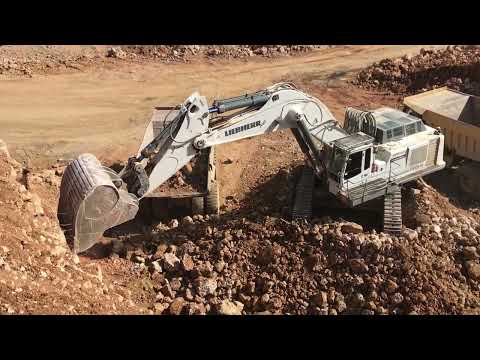 Liebherr 984 Excavator Loading Caterpillar & Komatsu Dumpers - Sotiriadis/Labrianidis Mining Works