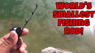 World&#39;s Smallest Fishing Rod Catches BIG FISH!
