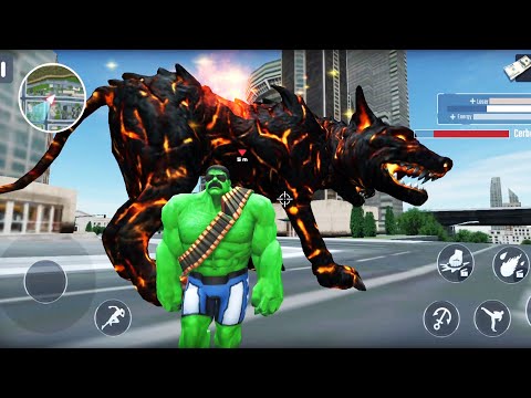 Green Monster Rope Hero - Flying Rope Superhero Battle 3 Head Monster | Android GamePlay