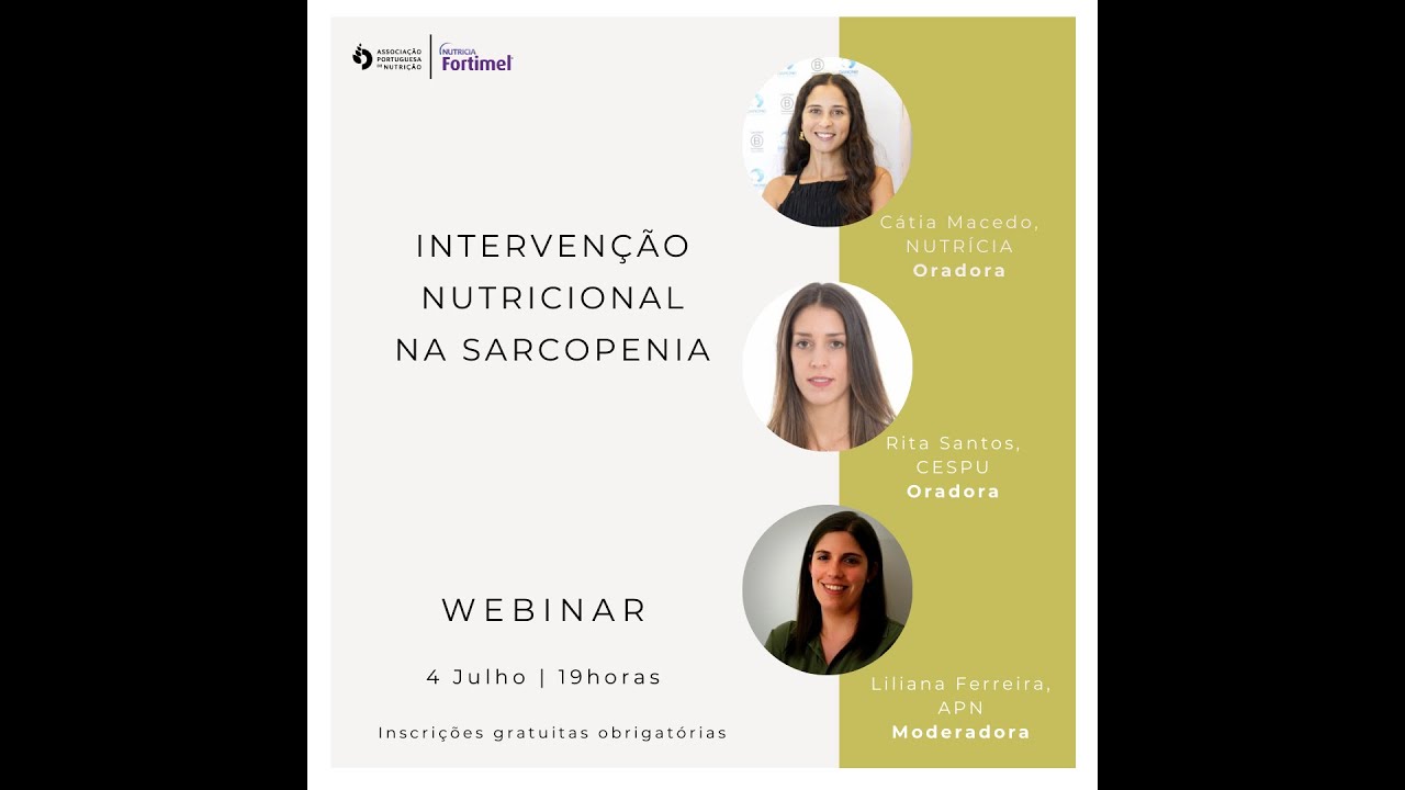 Webinar | Intervenção Nutricional na Sarcopénia