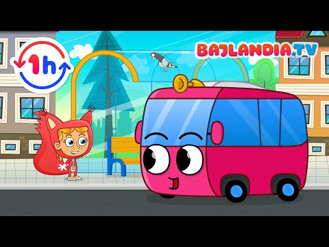 Koła Autobusu Kręcą Się - LOOP 1 Godzina - Piosenka dla Dzieci - Bajlandia TV