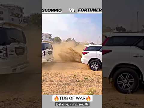 Mahindra Scorpio vs Toyota Fortuner Tug of War 🔥