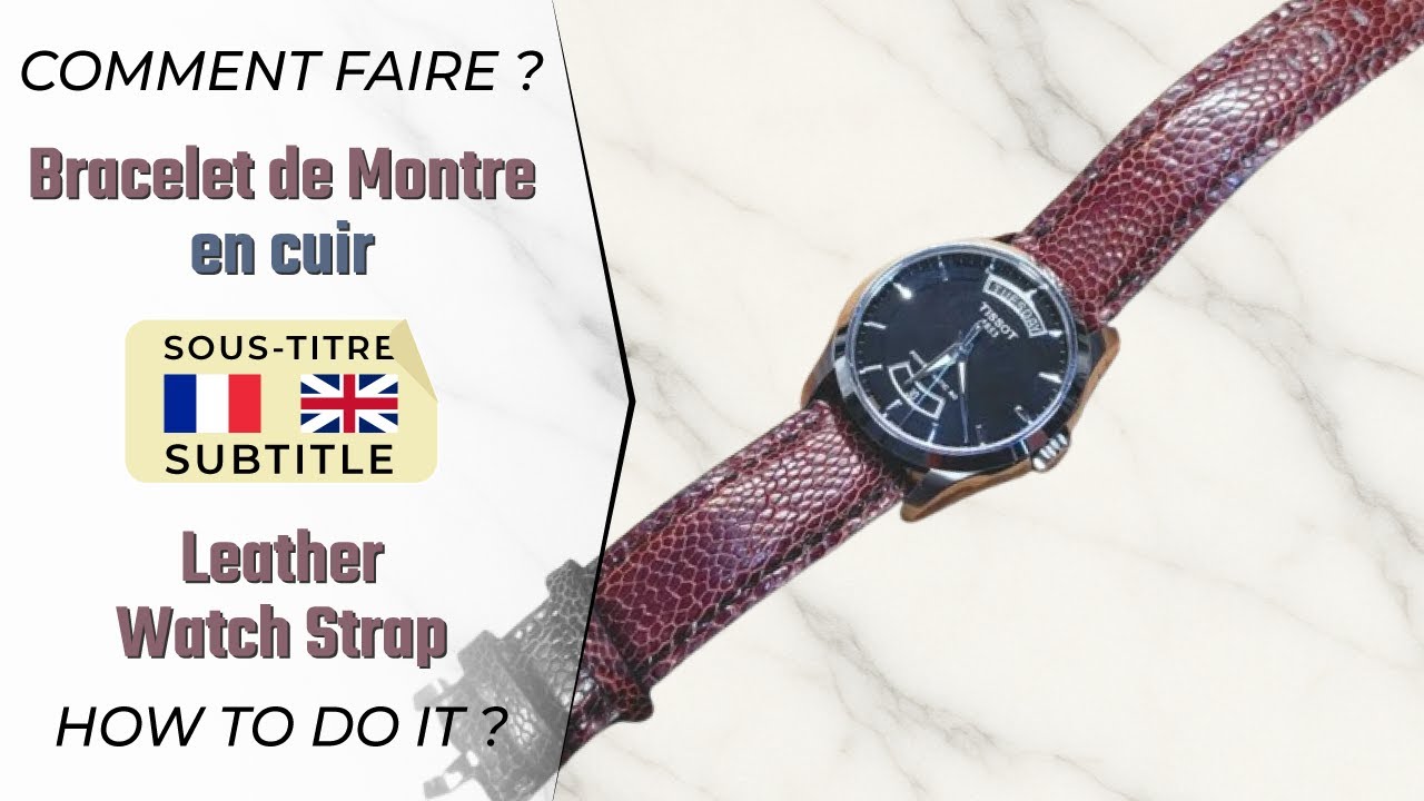 Un luxueux bracelet de montre en cuir fait main - Maroquinerie de luxe
