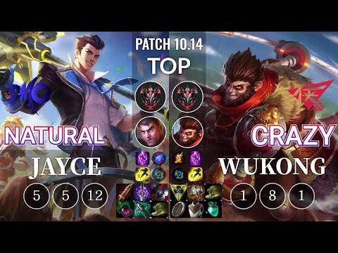 DMO Natural Jayce vs RW Crazy Wukong Top - KR Patch 10.14