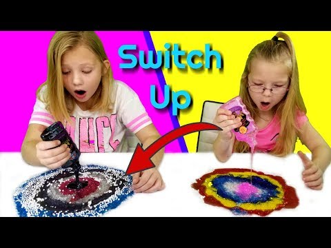 No Bowl No Spoon Slime Switch Up Challenge!!!