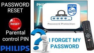 🔐PASSWORD🔓 PARENTAL CONTROL FORGET HOW  RESET  ON ALL LED SMART TV PHILIPS CODE PIN 2