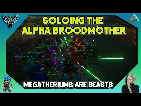 ARK Testing 2018: SOLO - Alpha Broodmother with Megatheriums