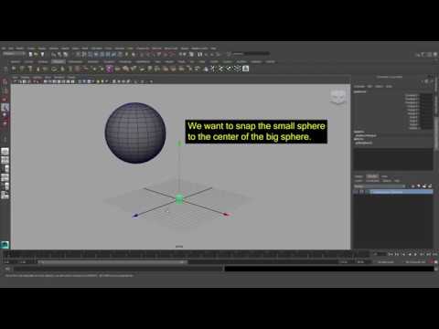 Maya Tutorial - Snap an Object to the Center of Another Object