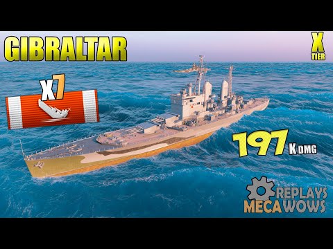 Cruiser Gibraltar 7 Kills & 197K Damage | World of Warships