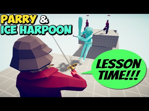 Parry & Ice Harpoon! The Teacher and Ice Harpooner - Totally Accurate Battle Simulator TABS