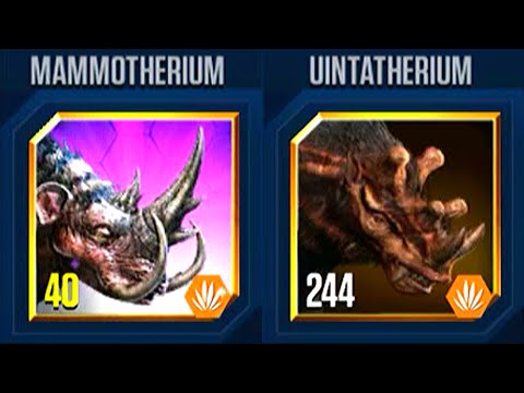 MAMMOTHERIUM VS UINTATHERIUM | JURASSIC WORLD THE GAME