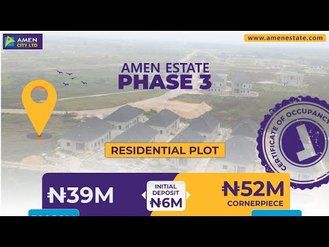 Residential Land For Sale Amen Estate Phase 3 Five Minutes Drive From Pan Atlantic University Ibeju-Lekki Lagos