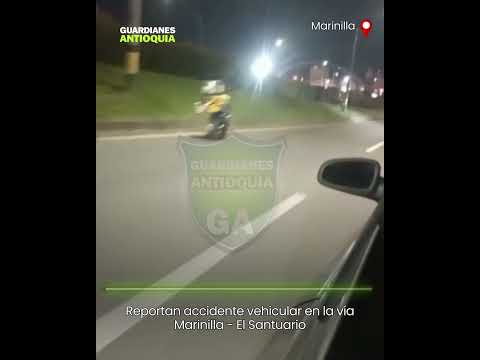 Reportan accidente vehicular en la vía Marinilla - El Santuario