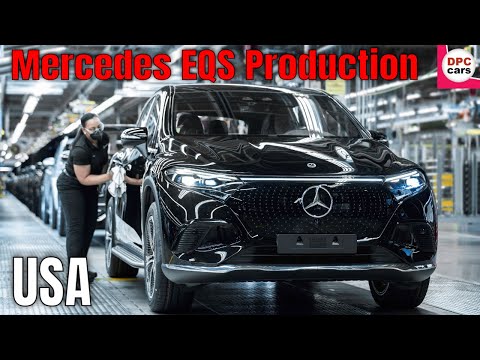 Production of Mercedes EQS SUV EV Vehicle Factory in the United States