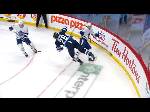 Rasmus Sandin Hit Against Blake Wheeler