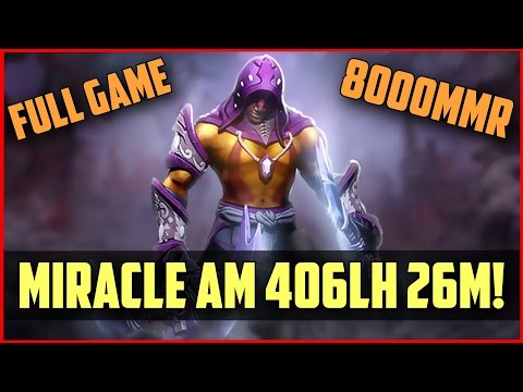 Miracle- Anti Mage 406LH in 26m Full Game! DOTA 2 gameplay