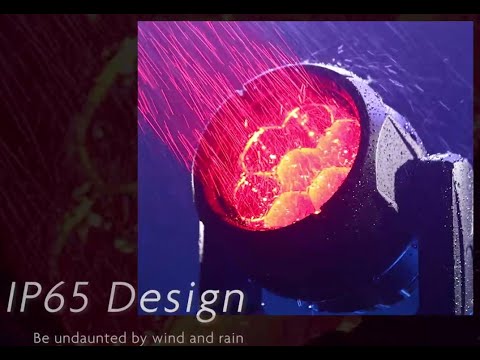 Moving Head LED Wash Zoom with Rotated Lens Pixel Control IP | 7×60W RGBW/RGBL with RGB background