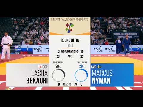 Lasha BEKAURI (GEO) v Marcus NYMAN (SWE) -90KG [European Championships Individuals 2023]