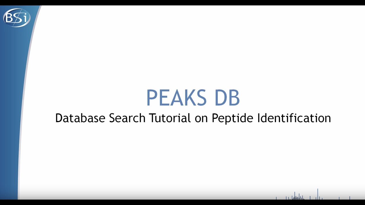 PEAKS DB Peptide Identification