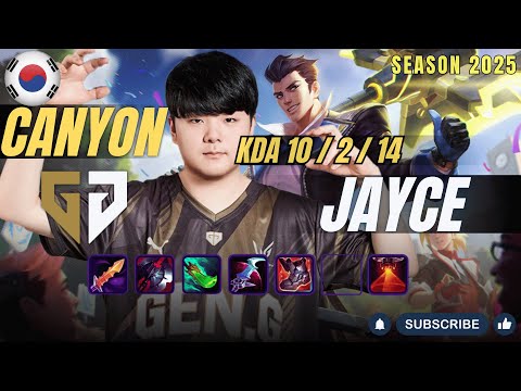 GEN Canyon JAYCE vs TALON Jungle - Patch 25.23 KR Ranked | lolrec
