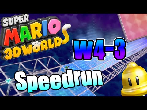 Mario 3D World W4-3 Speedrun (51 sec) [No Powerup] | YTMegazocker