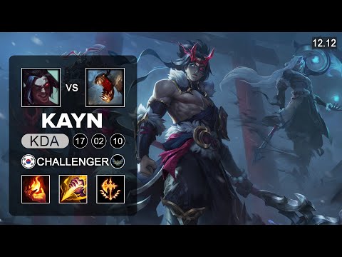 Kayn vs Fiddlesticks Jungle - KR Challenger - Patch 12.12 Season 12
