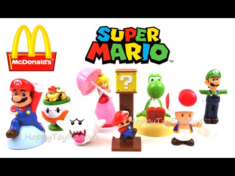 2016 McDONALD'S SUPER MARIO HAPPY MEAL TOYS FULL WORLD SET 8 KIDS NINTENDO COLLECTION UNBOXING Video