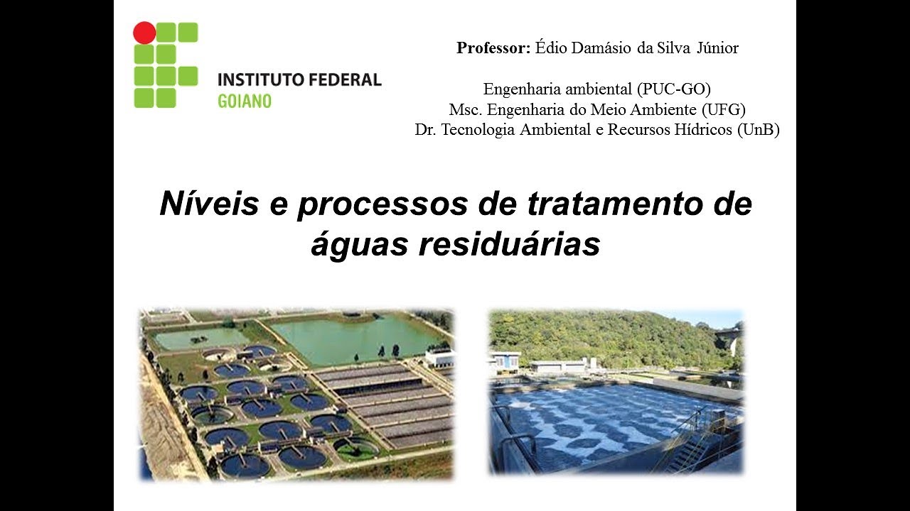 Níveis e processos de tratamento de águas residuárias