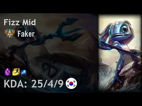 Fizz Mid vs Taliyah - Faker - KR Challenger Patch 7.19
