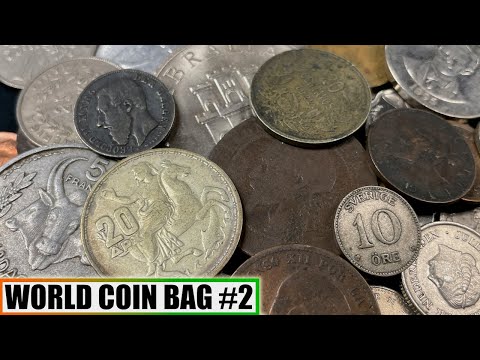 GREAT HISTORY & 1800s SILVER (& MORE) World Coins Found In Half Pound Grab Bag Search - Bag #2