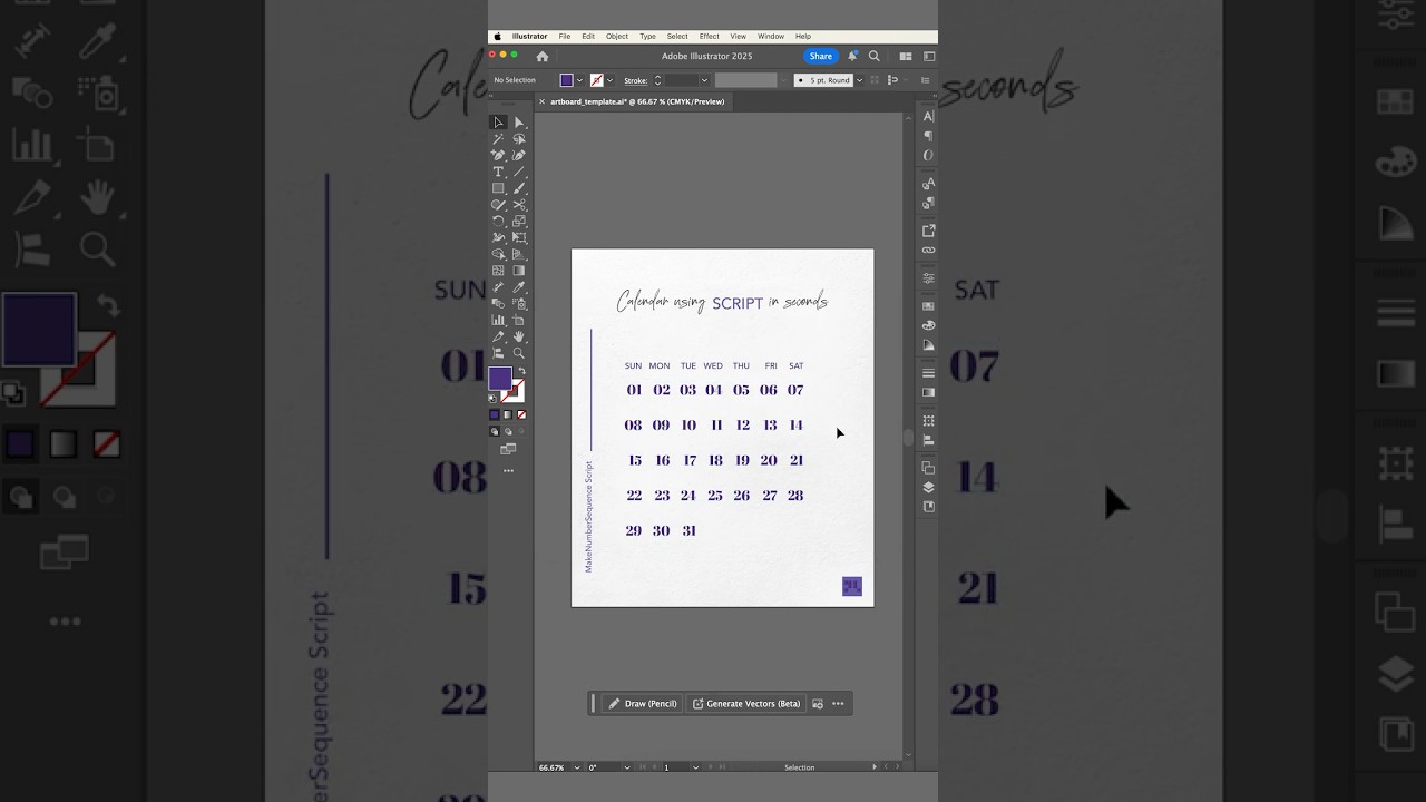 How to create a number sequence in Adobe Illustrator