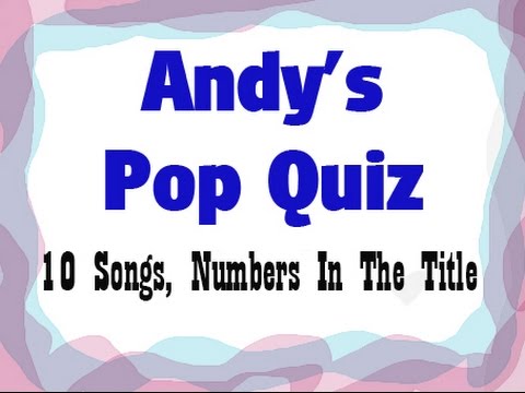 Pop Quiz No119 - "Numbers" in the title.