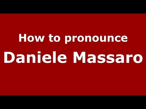 How to pronounce Daniele Massaro (Italian/Italy)  - PronounceNames.com