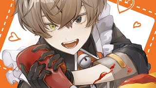 DRAWING ON OMURICE FOR YOU! オムライスの上に。。。メッセージ。。。 【 MAID DAY メイドの日 】 【 NIJISANJI EN | Alban Knox 】