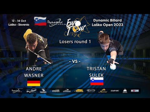 Wasner against Sulek Dynamic Billard Euro Tour Laško Open Slovenia 2023 powered by EPBF & REELIVE