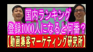 チャンネル登録1000人の国内ランキングを解説する動画のサムネイル