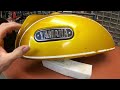 Review Of Mellow Yellow Yamaha AT 1 CT 1 Fuel Tank Badges