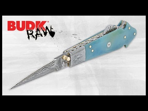 Timber Wolf Blue Bone Mosaic Ladder Pocket Knife