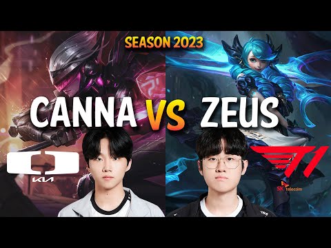 DK Canna vs T1 Zeus - Canna FIORA vs Zeus GWEN Top - Patch 13.15 KR Ranked