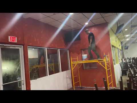 Venetian plaster coarse Marmorino application, Exotic!