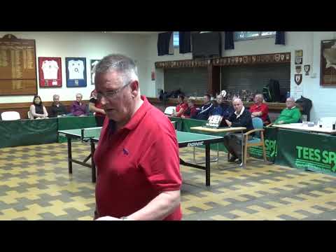 2019 Basingstoke Closed Table Tennis finals - Div  1 singles - Paul Rattue vs Justin Mead