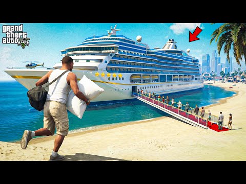 Franklin's First Experince In The Most Luxurious Cruise Ship Ever in GTA 5 !
