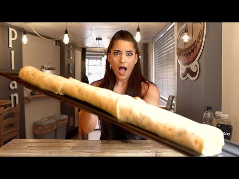 Watching Instagram Model/Pro Eater Devours a Burrito Setting a Guinness World Record