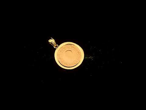 Altında Fırsat Çeyrek Altın Kolye Ucu - Bronz Çerçeve Içine 22 Ayar Çeyrek Altın Eklenmiştir. video thumbnail 1