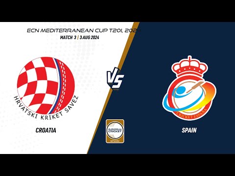 Match 3 - CRO vs ESP | Highlights | ECI Mediterranean Cup T20I, 2024 | 3 Aug 2024 | ECN24.046
