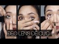 Hướng Dẫn Dùng Kính Áp Tròng Cho Người Mới Bắt Đầu - 3 Cách Đeo Lens Đơn Giản | Con Thỏ | Giveaway