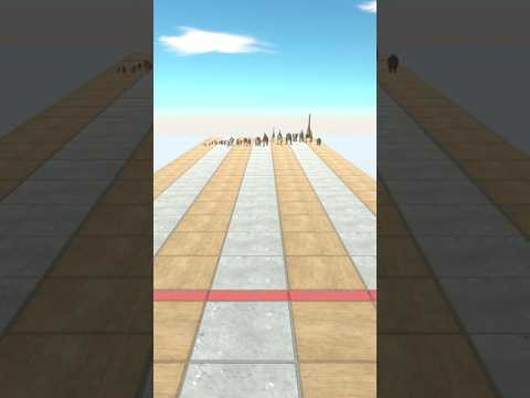 Speed ​​race with ARBS units. Sprint! - Animal Revolt Battle Simulator #shorts