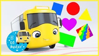 Learn Shapes with Buster! | Videos for Kids | GoBuster | Nursery Rhymes | Single | #LearnShapes Learn Shapes with Buster! | Videos for Kids | GoBuster | Nursery Rhymes | Single | #LearnShapes
