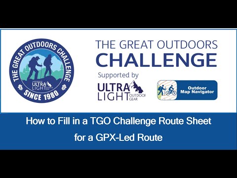 How to Fill in a TGO Challenge Route Sheet for GPX-Led Routes